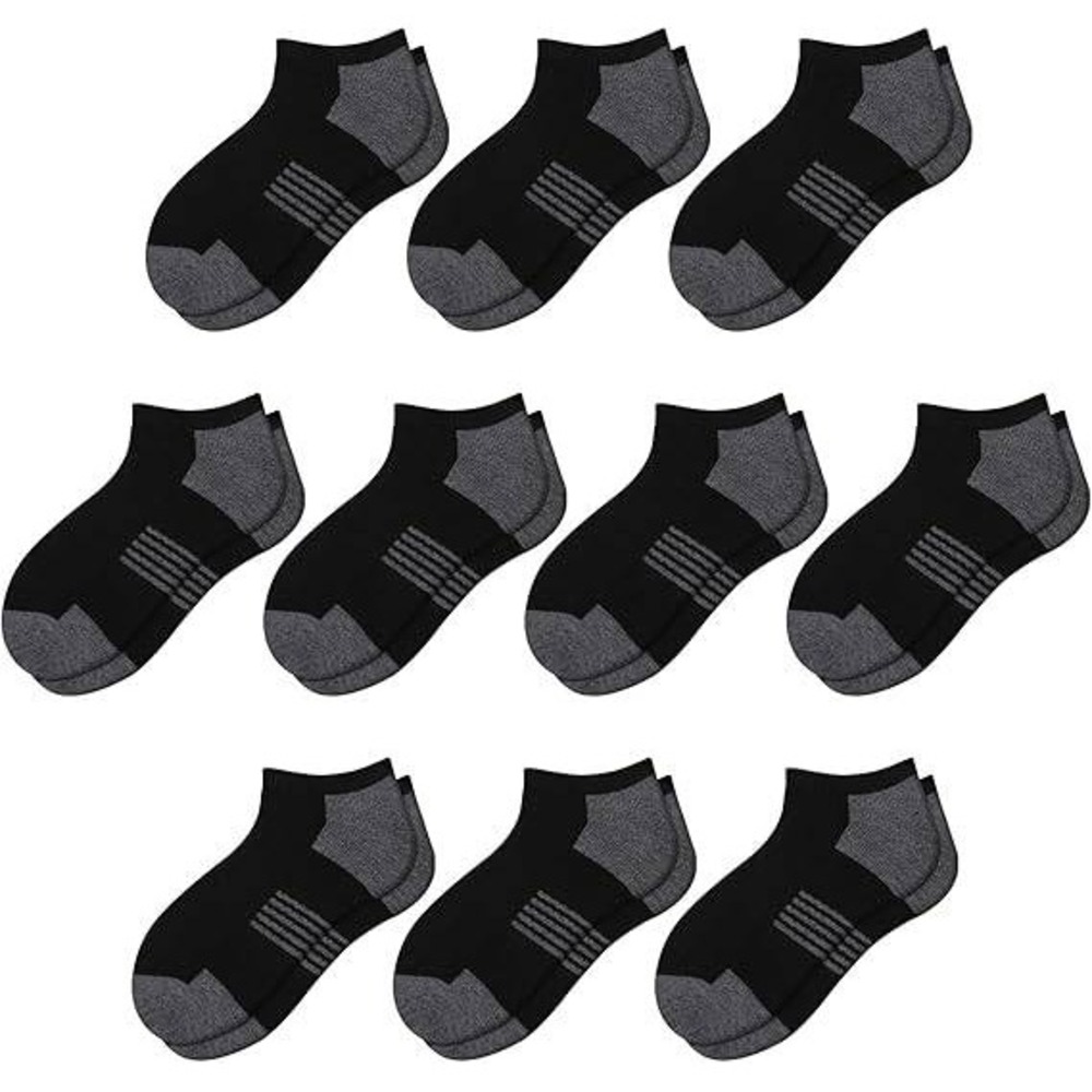 Set of 10 Comfoex Boy's 4-7Y Socks Low Cut Ankle Socks Athletic With Cushioned